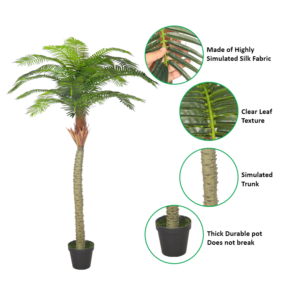 Nearly Natural Potted Palm Tree - Image 4