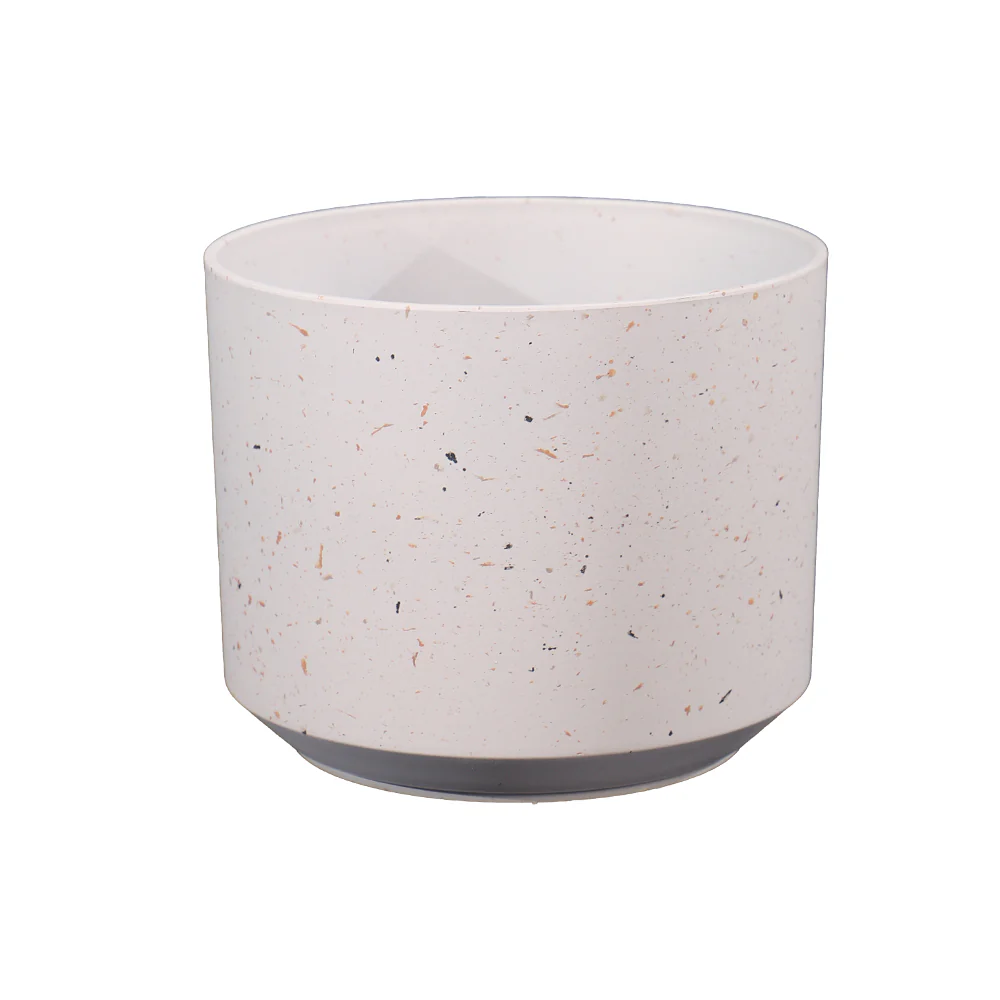 New White Round Plastic Planter Pots