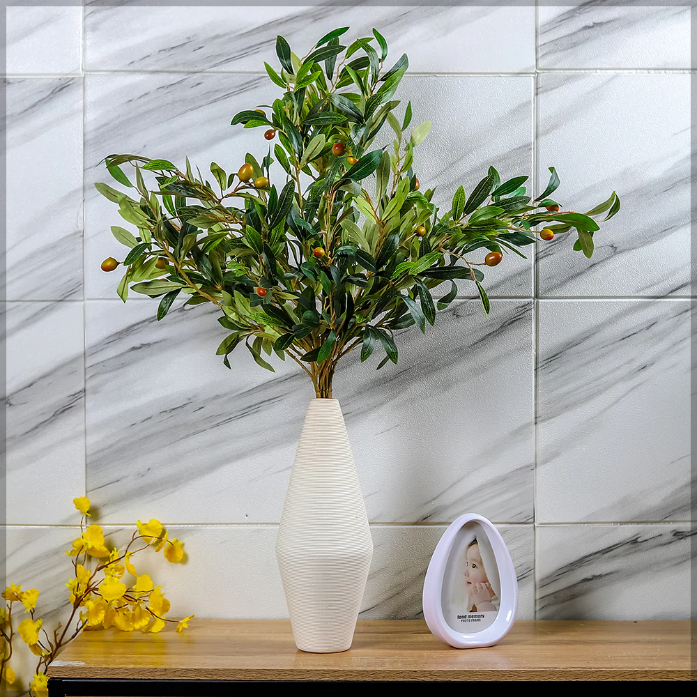 Olive Leaves Artificial Single Stem (without vase)