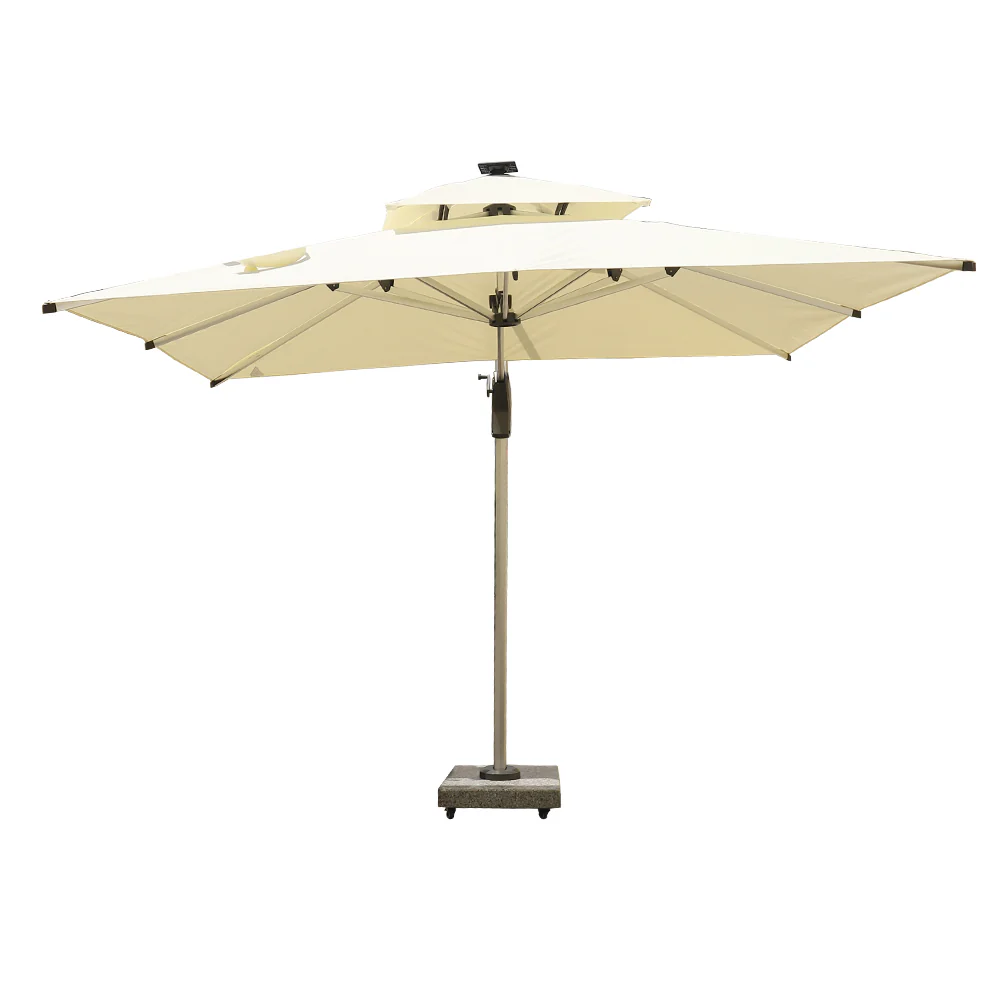 Outdoor Umbrella with 120kg Marble Base with Assembly - Image 9