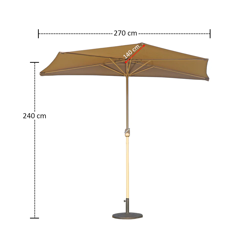 Outdoor Wall Half Umbrella with Base(Umbrella with base Only) - Image 15