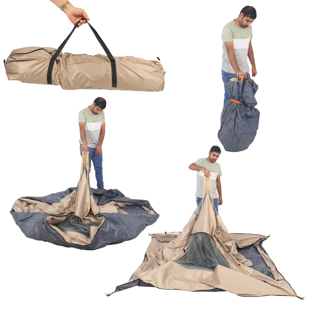Pop up Camping Tent with Awning(Tent Only) - Image 5