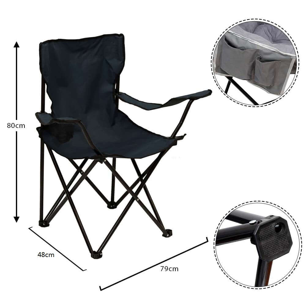 Camping Chair, Foldable Chair with Armrests and Cup Holder(Chair Only) - Image 23