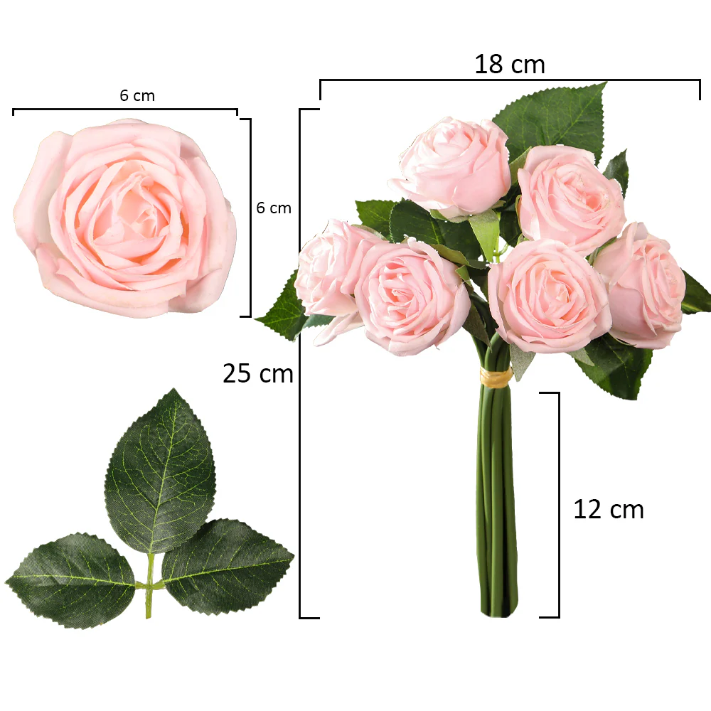 Real Touch Artificial Rose Flowers Single Bunch (without vase) - Image 11