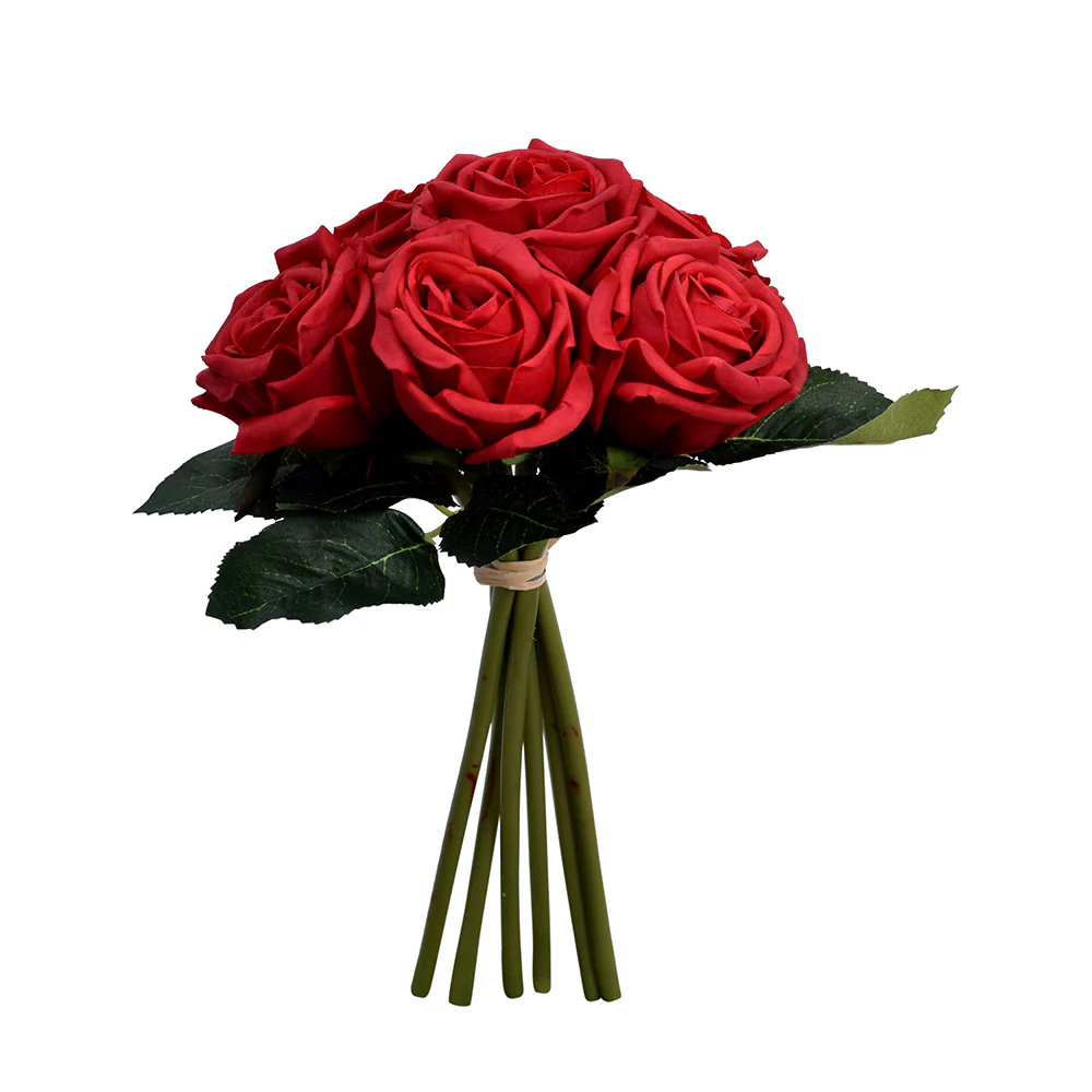 Real Touch Artificial Rose Flowers Single Bunch (without vase) - Image 5