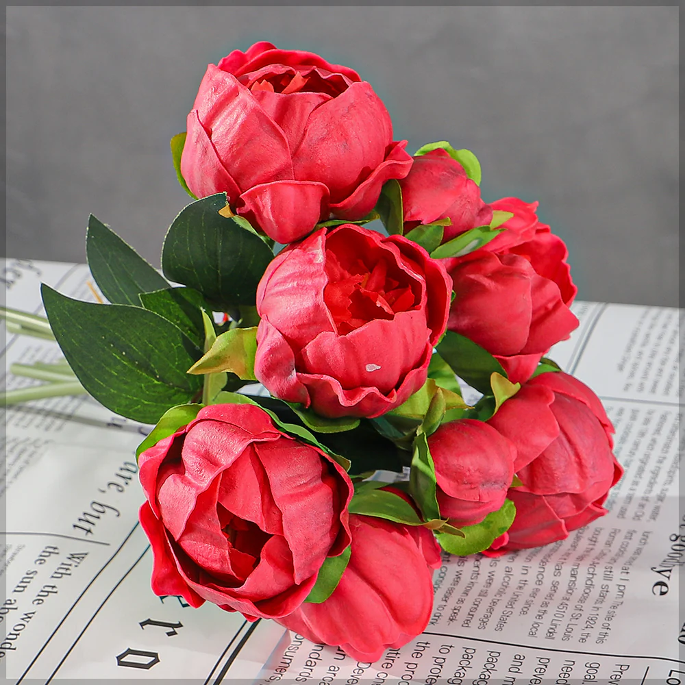 Real Touch Peony Singe Bunch (without vase) - Image 11