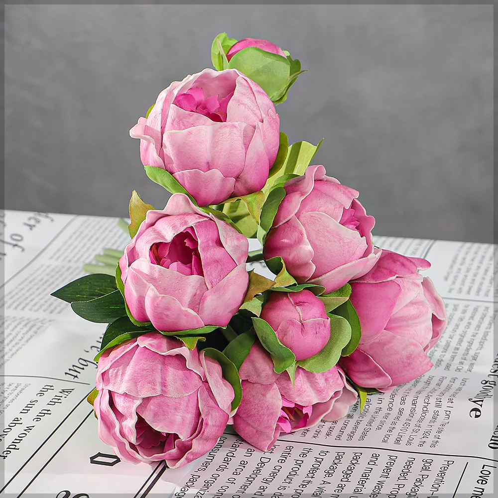 Real Touch Peony Singe Bunch (without vase) - Image 15