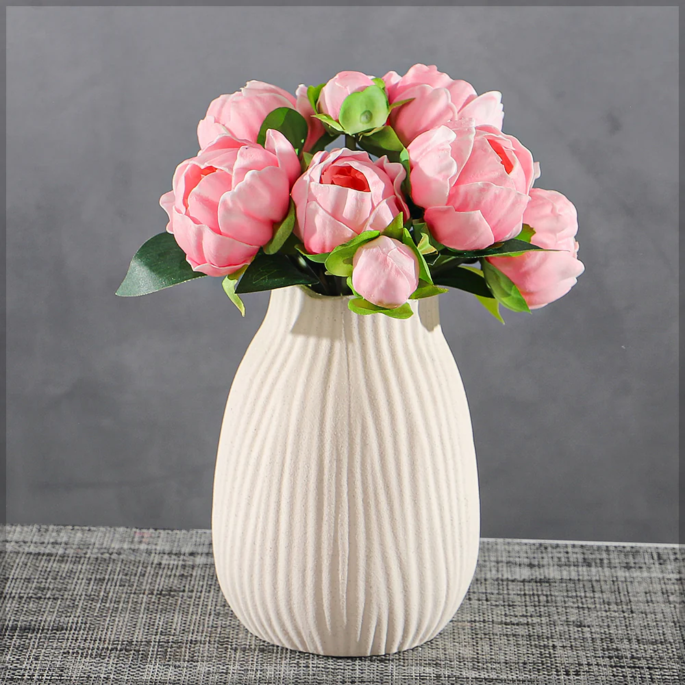 Real Touch Peony Singe Bunch (without vase) - Image 21