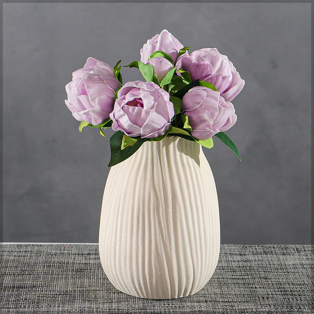 Real Touch Peony Singe Bunch (without vase) - Image 5