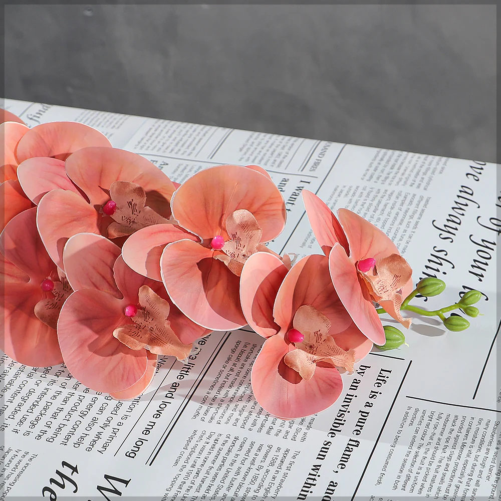 Realistic Artificial Single Stem Orchid Flower(without vase) - Image 15