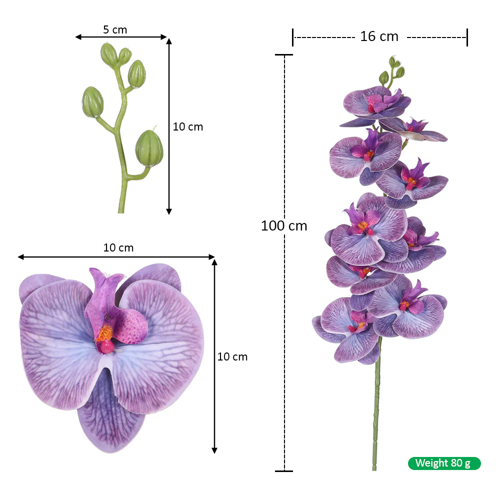 Realistic Artificial Single Stem Orchid Flower(without vase) - Image 18
