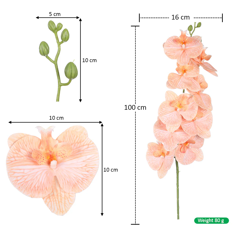 Realistic Artificial Single Stem Orchid Flower(without vase) - Image 22