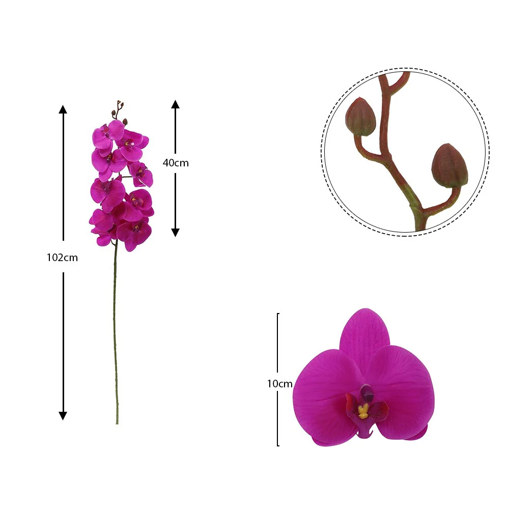 Realistic Artificial Single Stem Orchid Flower(without vase) - Image 26