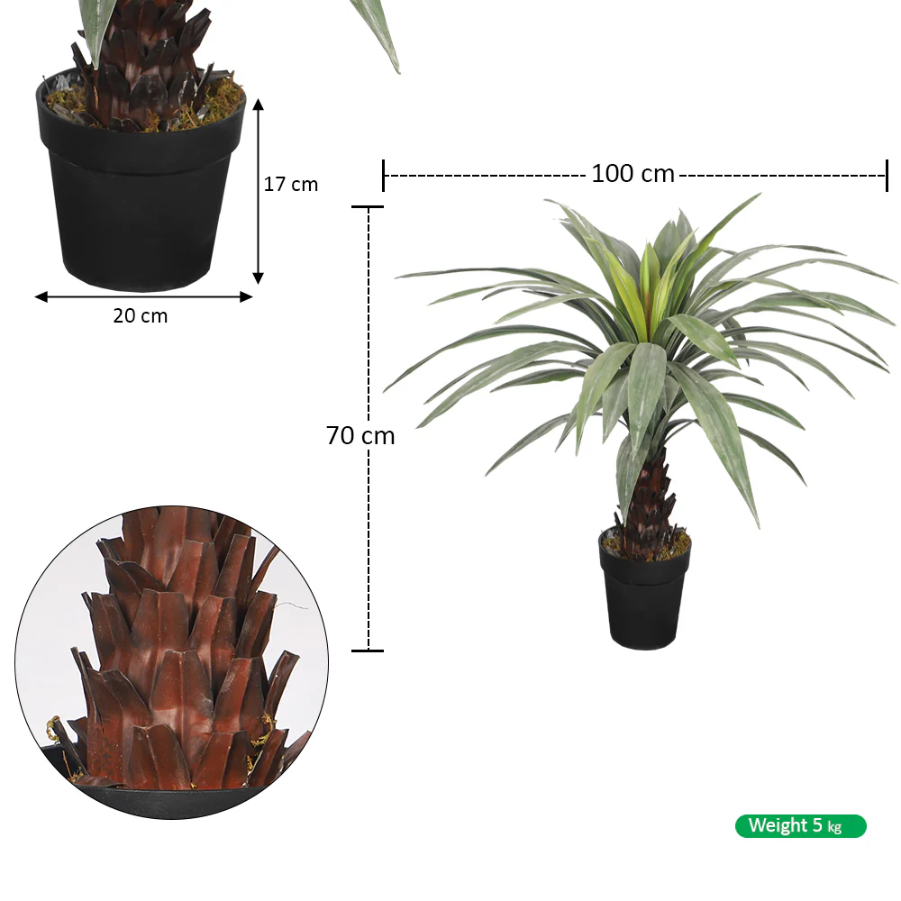 Realistic Yucca Plant 70cm High - Image 3