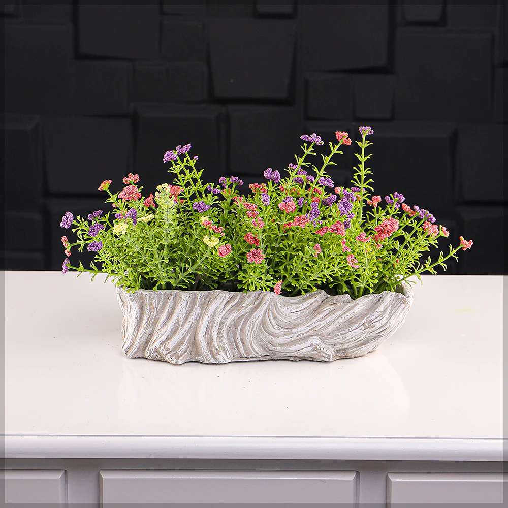 Rectangular Designed Small Size Cement Vase - Image 4