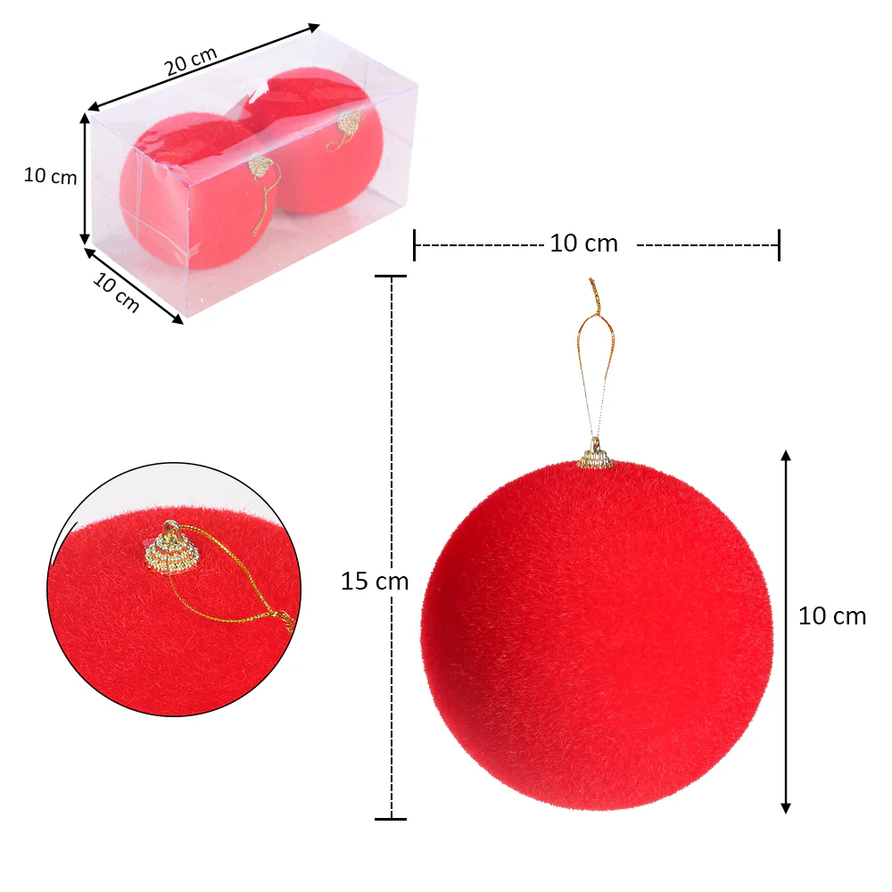 Red Holiday Bauble Decoration - Image 2