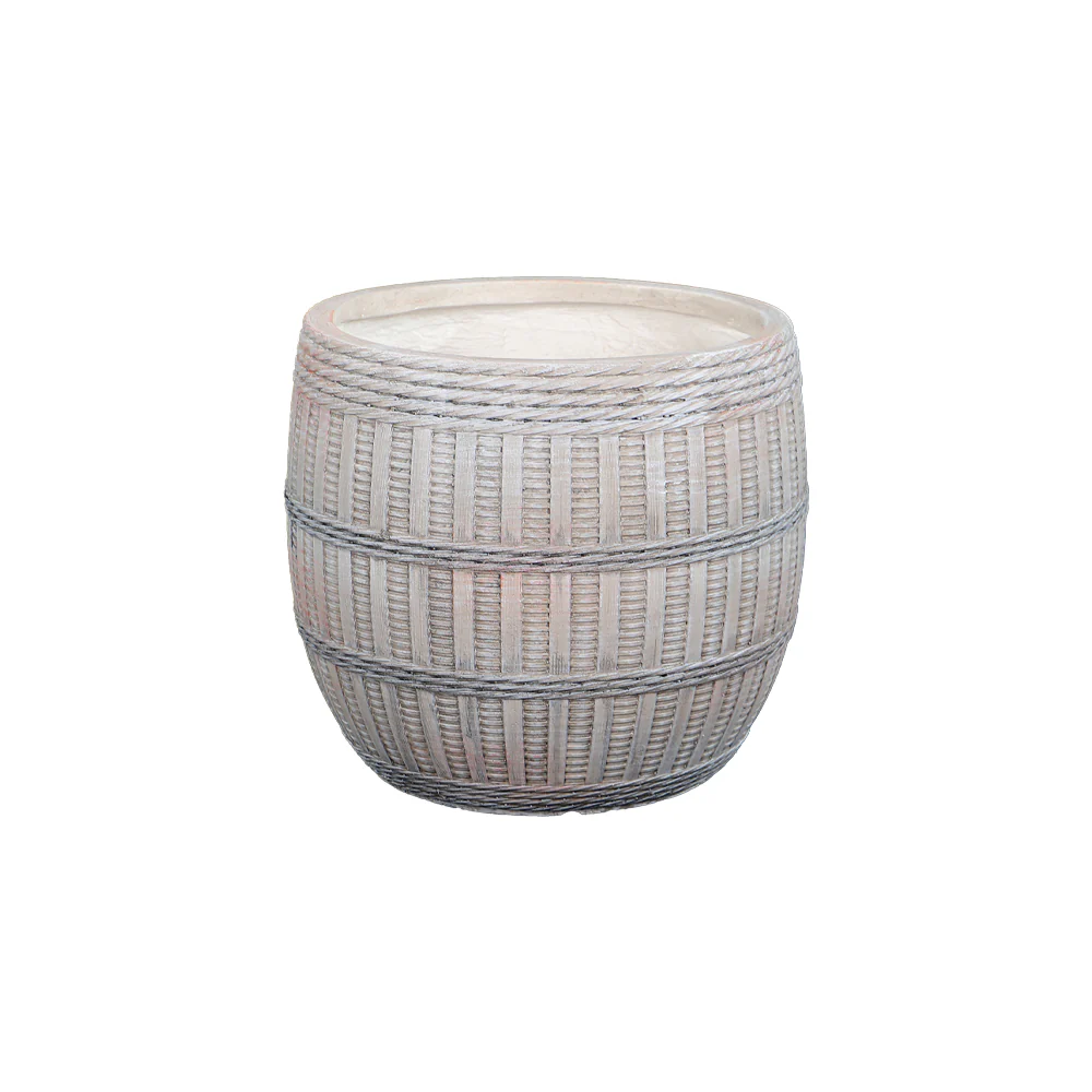 Round Basket Design Concrete Planter