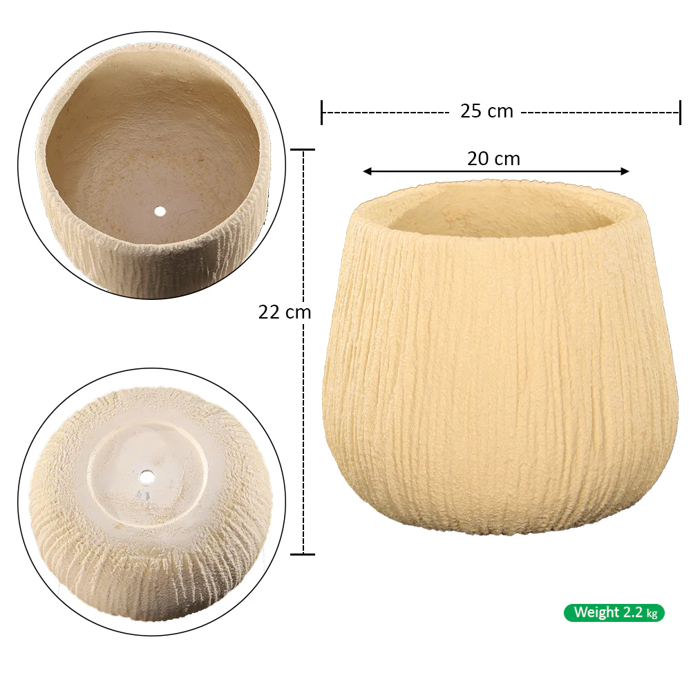 Round Bowl Concrete Vase - Image 2
