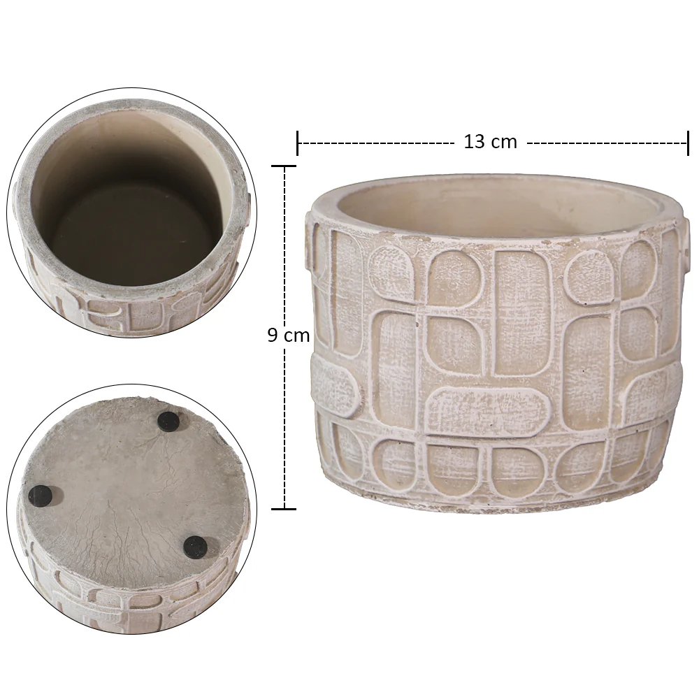 Round Cement Vase - Image 2