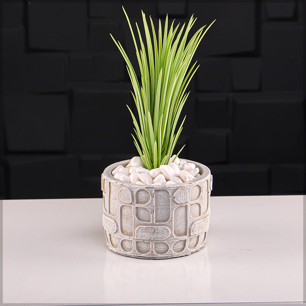 Round Cement Vase - Image 3
