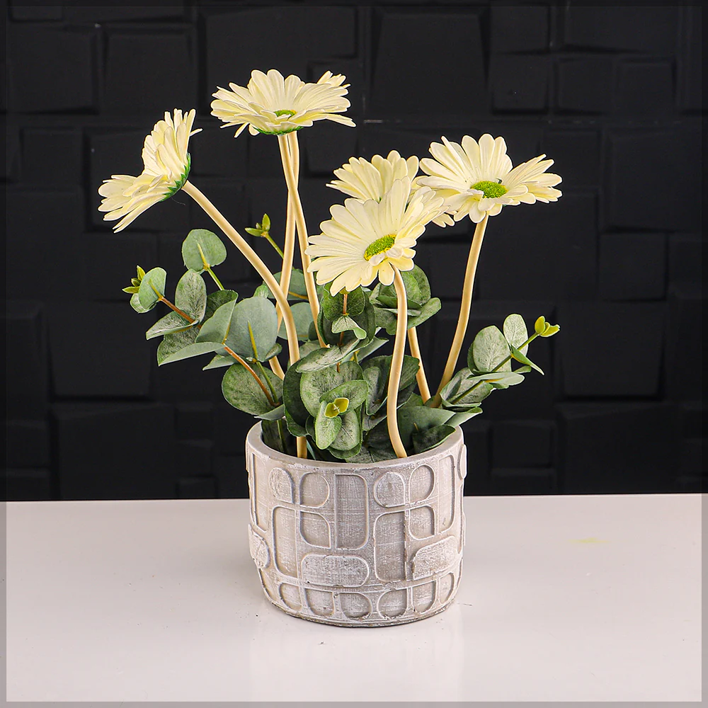 Round Cement Vase - Image 6