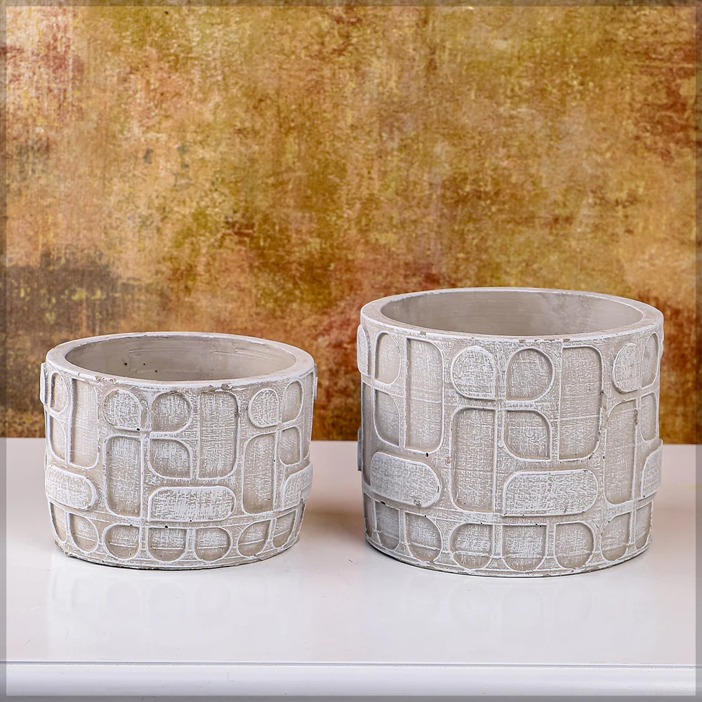 Round Cement Vase - Image 7
