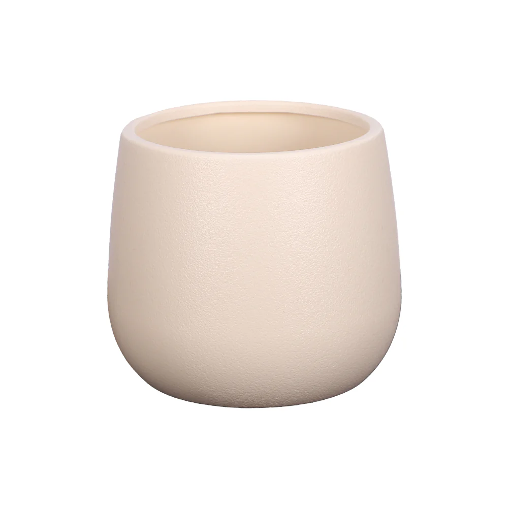 Round Cream Plastic Pot - Image 13