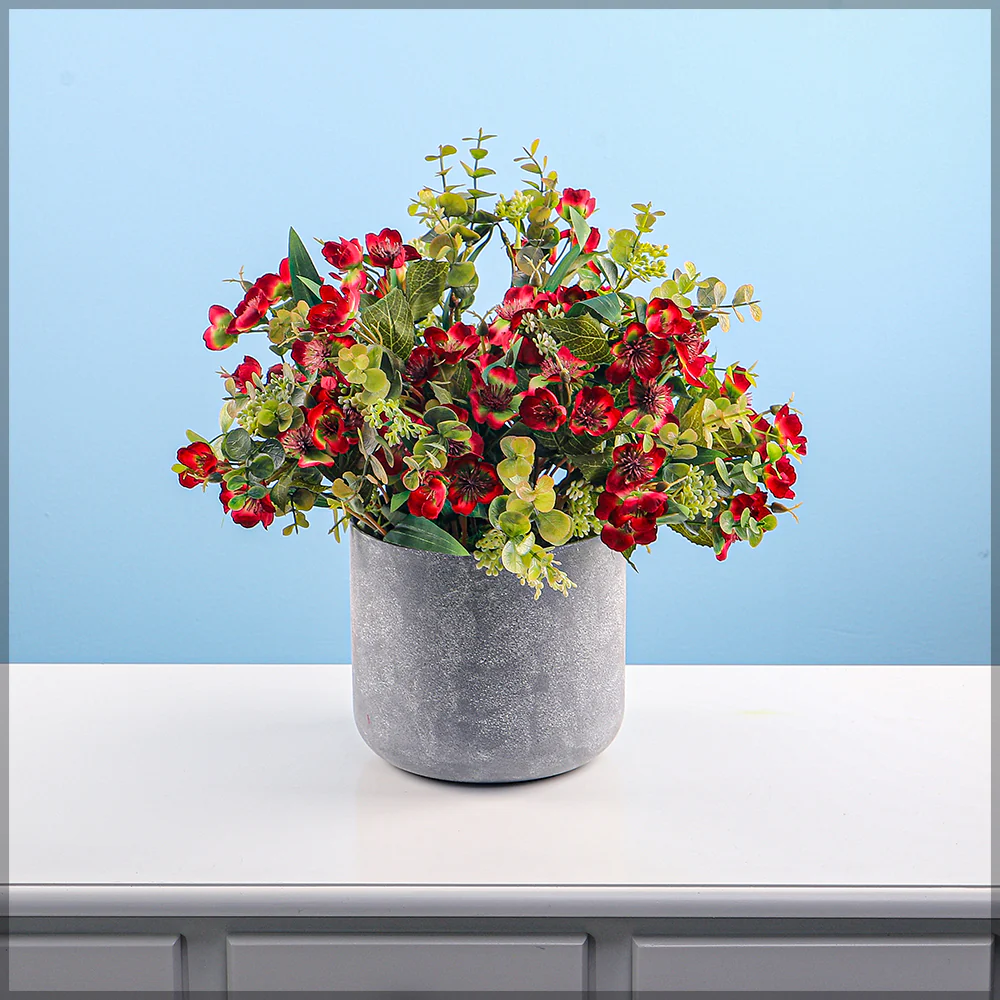 Round Gray Plastic Pot - Image 12