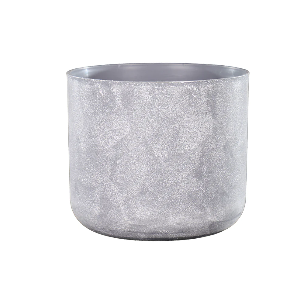 Round Gray Plastic Pot - Image 4