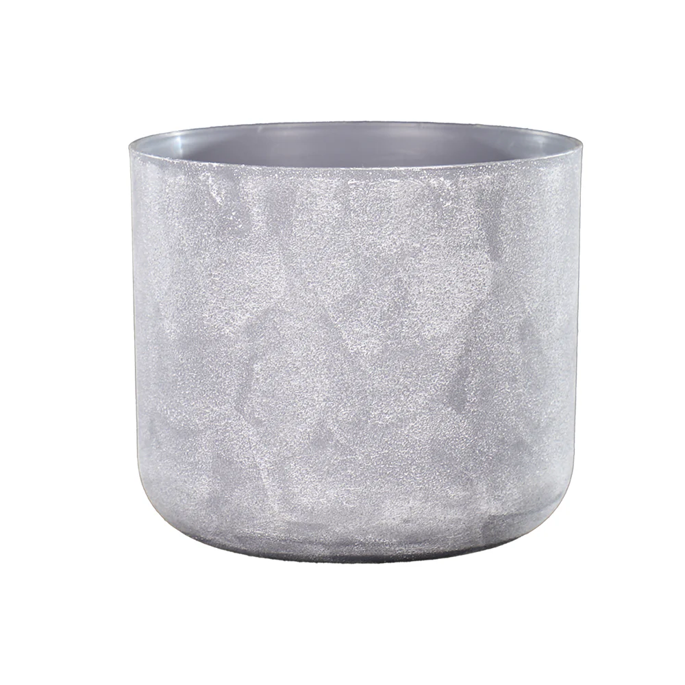 Round Gray Plastic Pot - Image 7