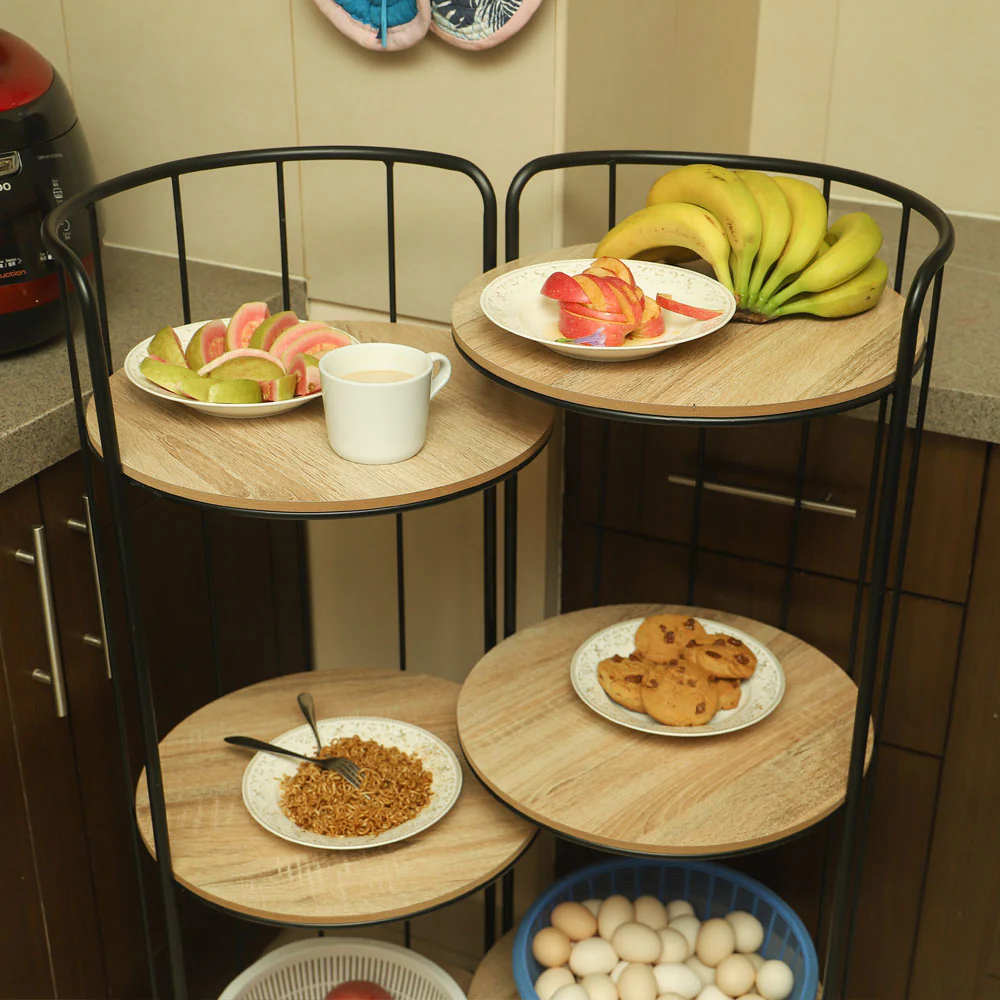 Round Metal foldable Wood Table(without accessories) - Image 5