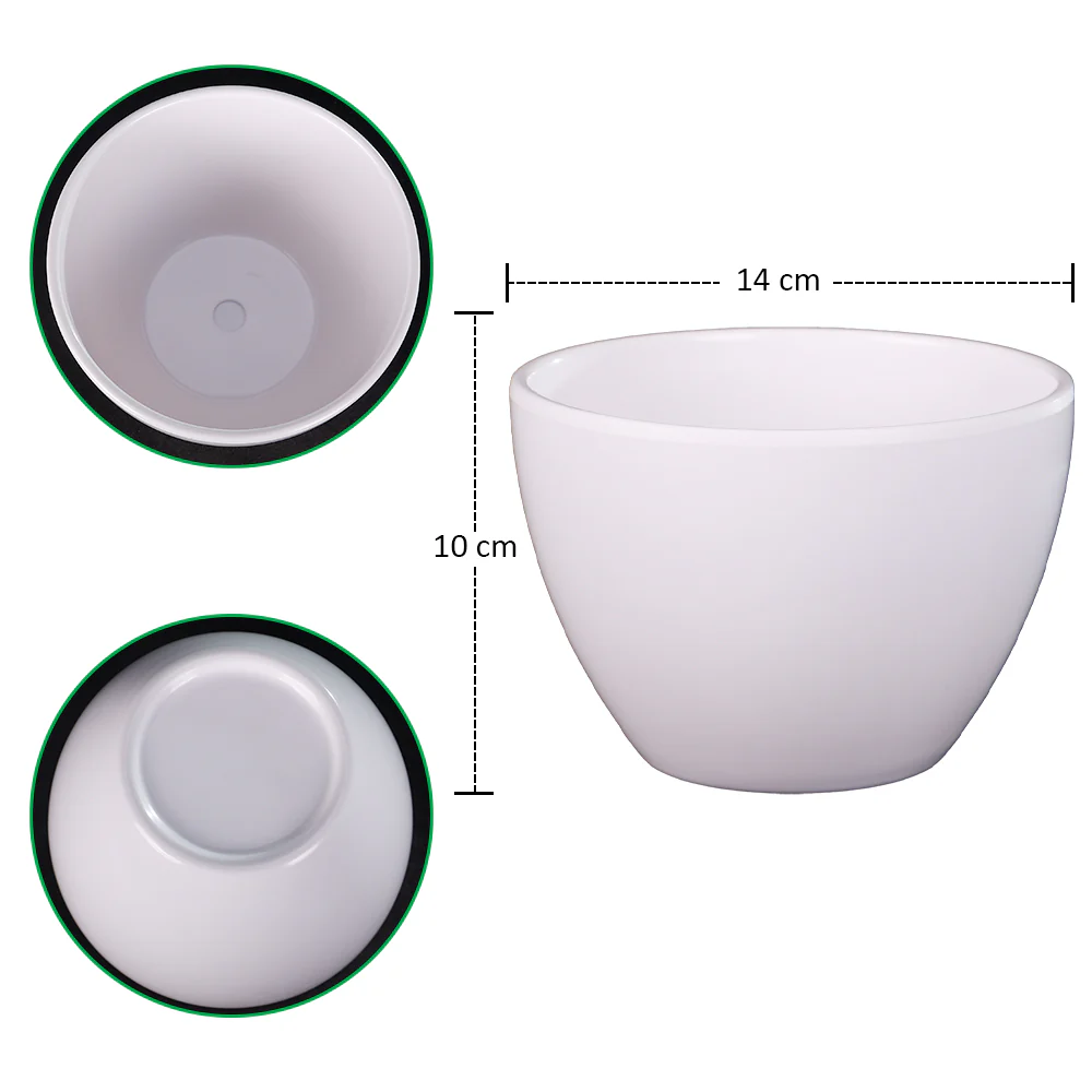 Round Modern Plastic Planters Pot - Image 2