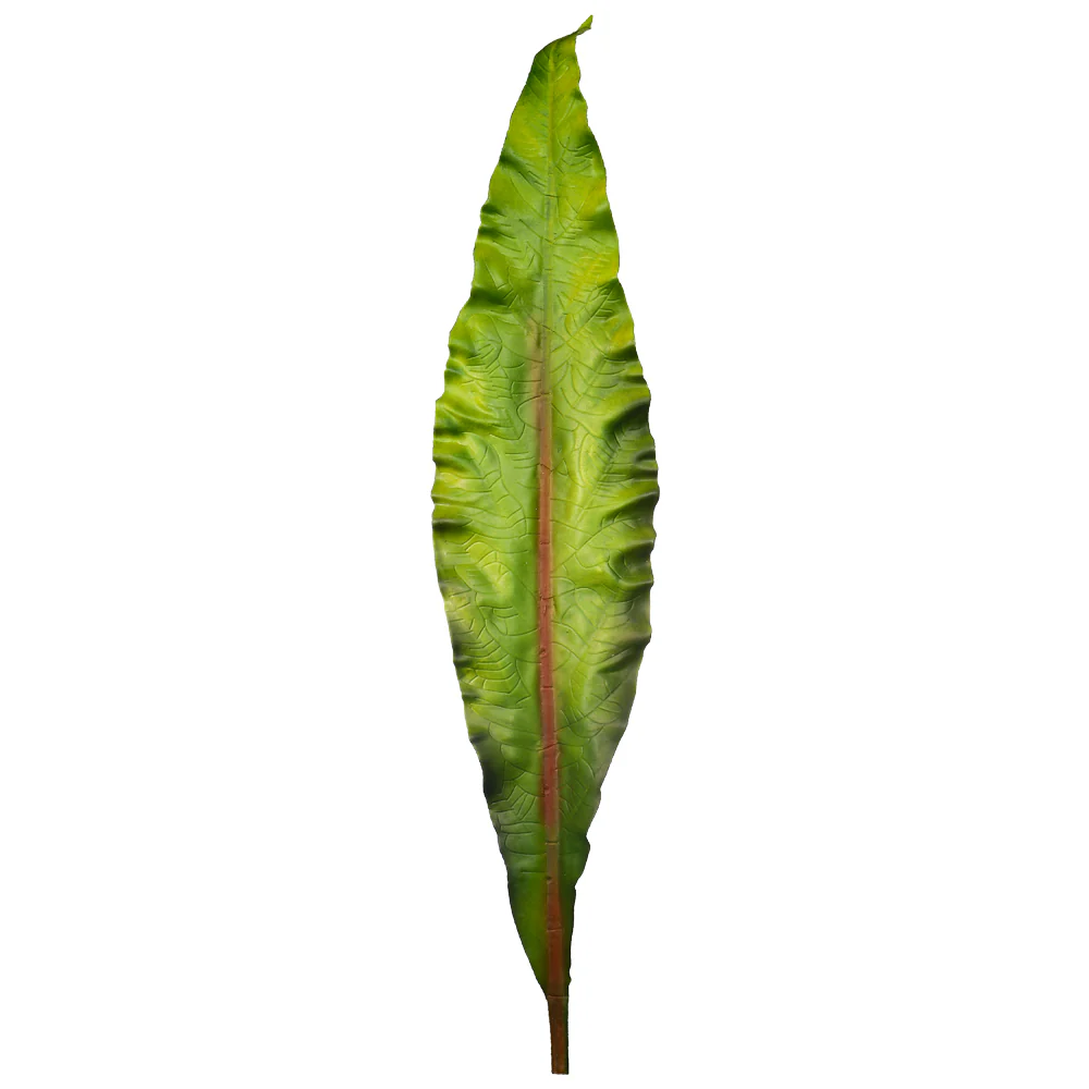Rubberised Strelitzia Single Leaf Stem (without vase) - Image 4