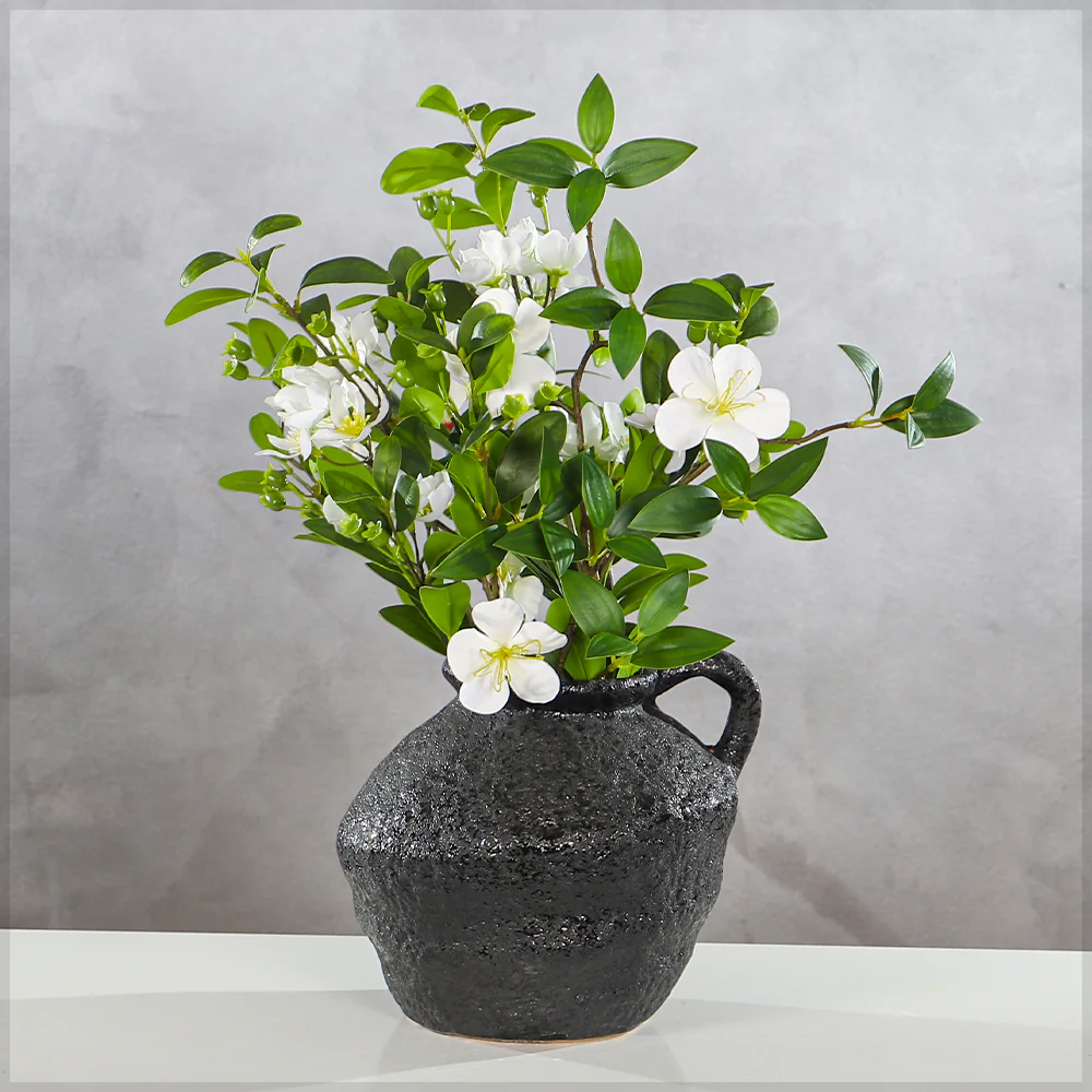 Rustic Black Ceramic Pot - Image 3