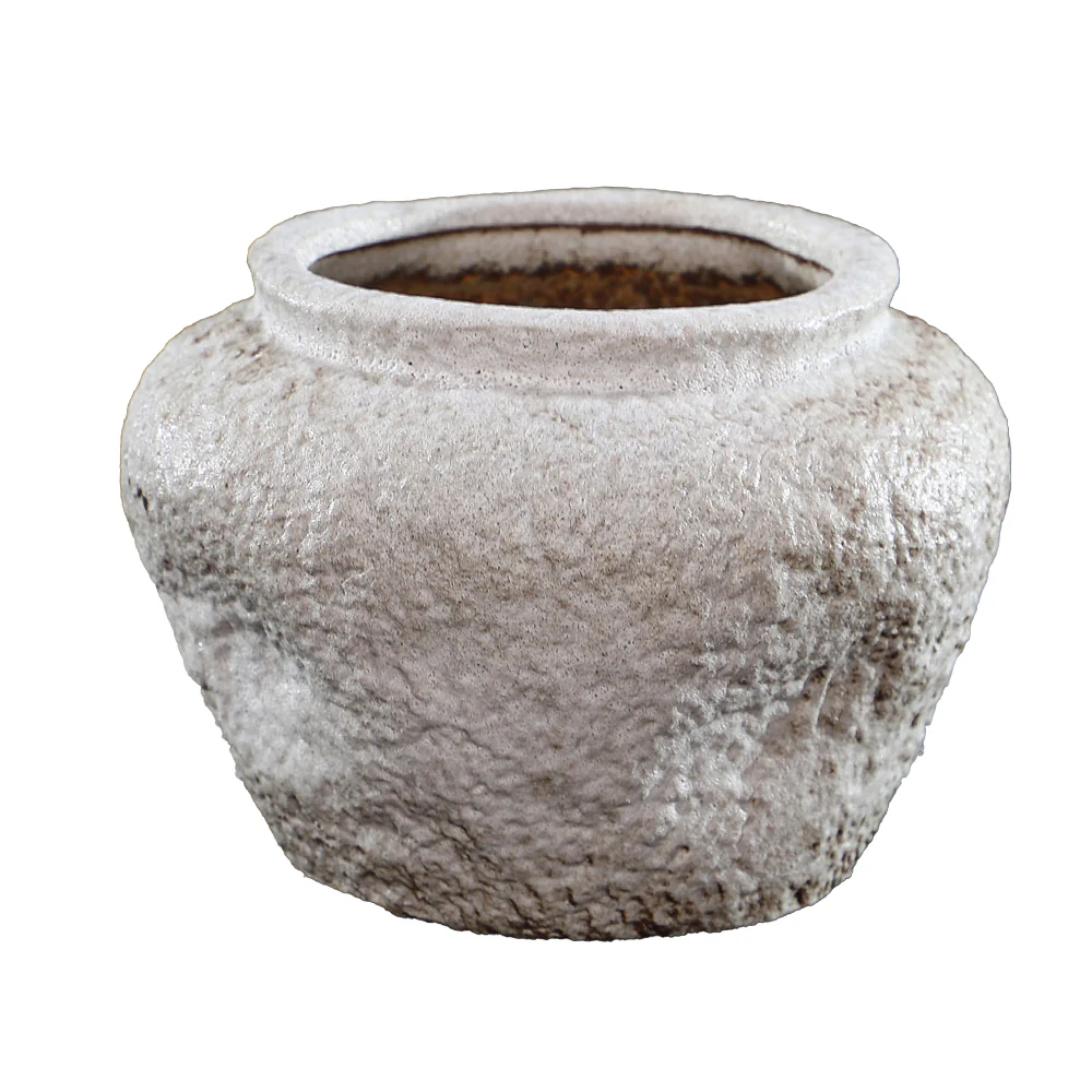 Rustic Ceramic Circular Flower Vase