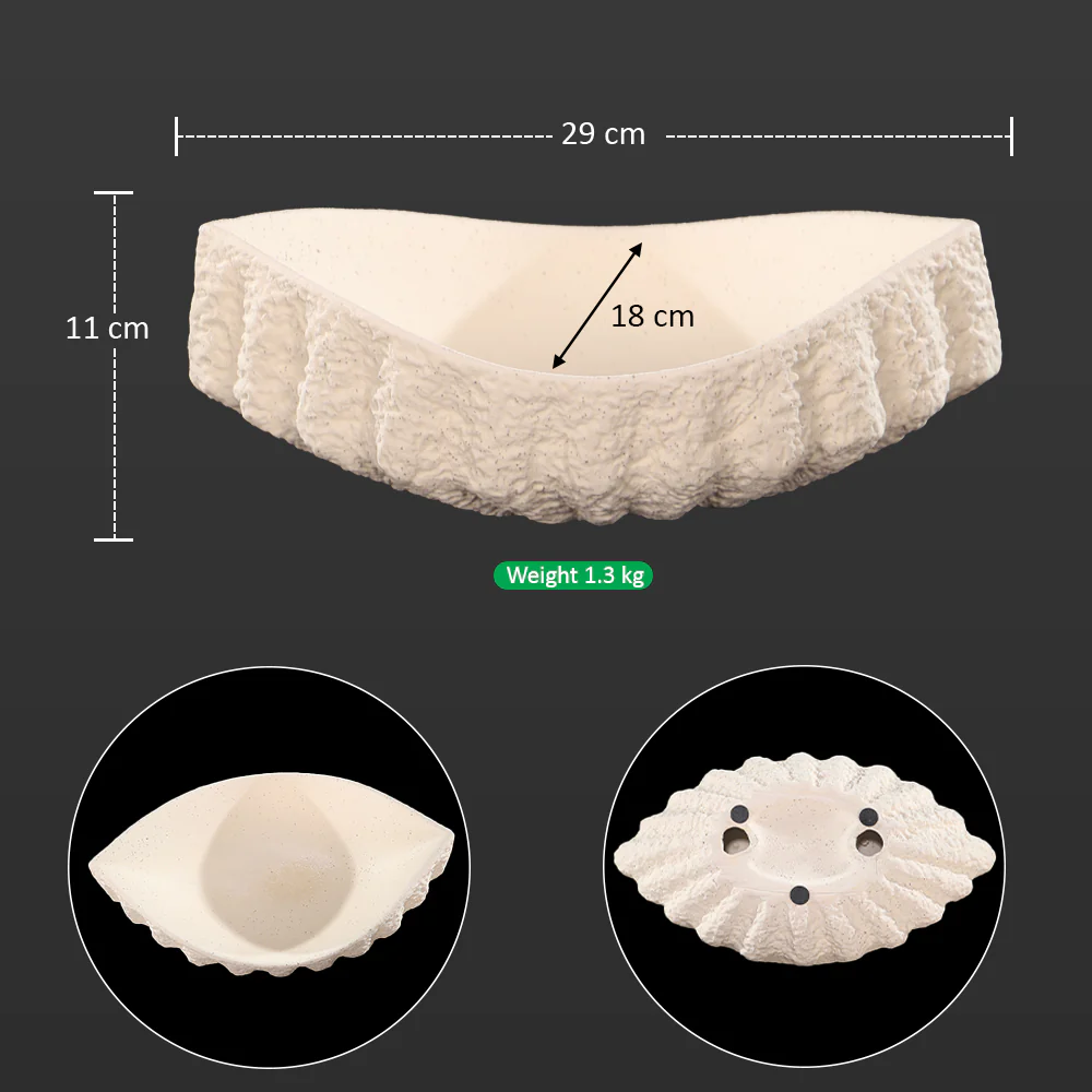 Shell-Like Shaped Ceramic Vase - Image 2