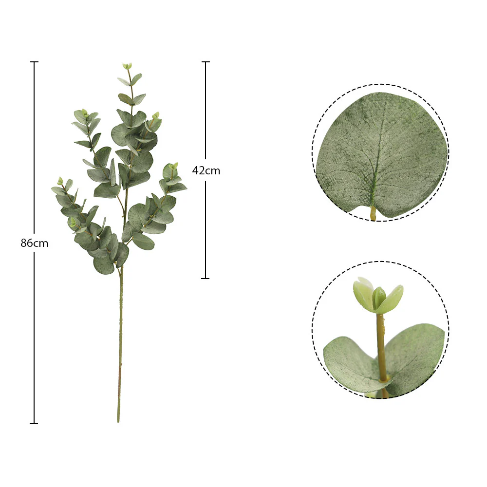 Silk Artificial Eucalyptus Leaf Green - Image 4