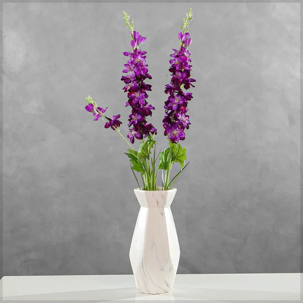 Silk Delphinium Spray Single Stem Flowers (without vase) - Image 13