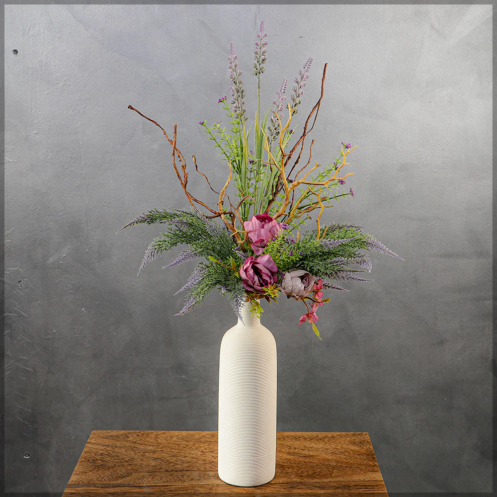 Simple an Modern Flower Arrangement with Vase - Image 3