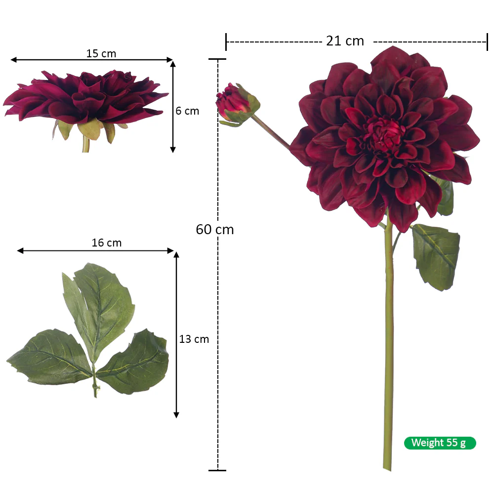 Single Artificial Dahlia Spray - Image 10