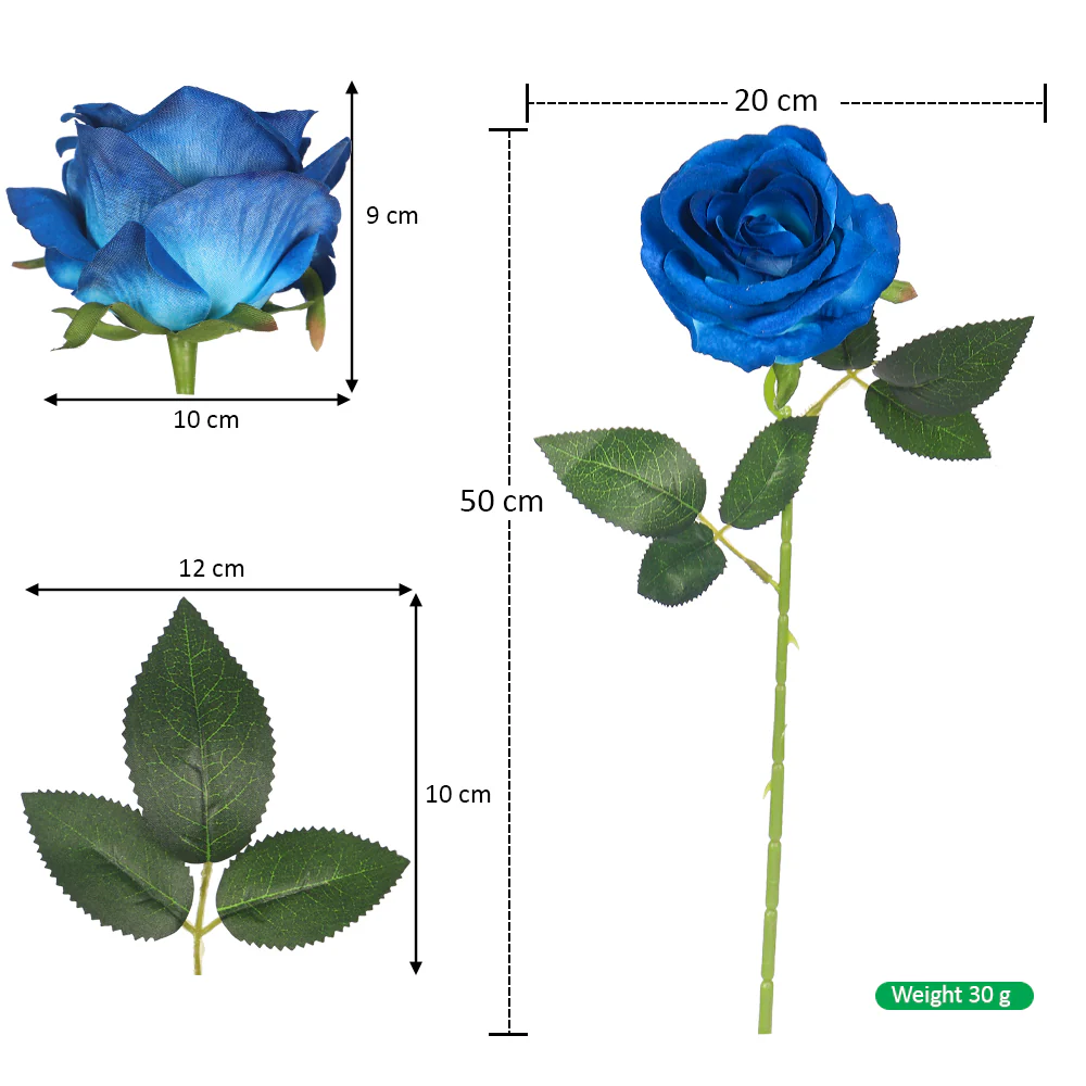 Single Stem Artificial Rose Flower (without vase) - Image 2
