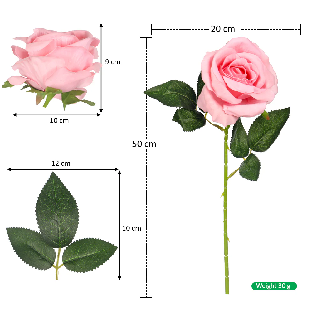 Single Stem Artificial Rose Flower (without vase) - Image 5