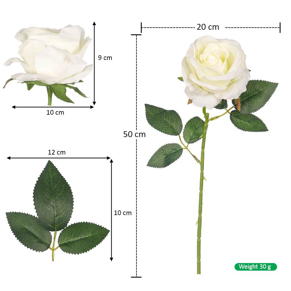 Single Stem Artificial Rose Flower (without vase) - Image 8