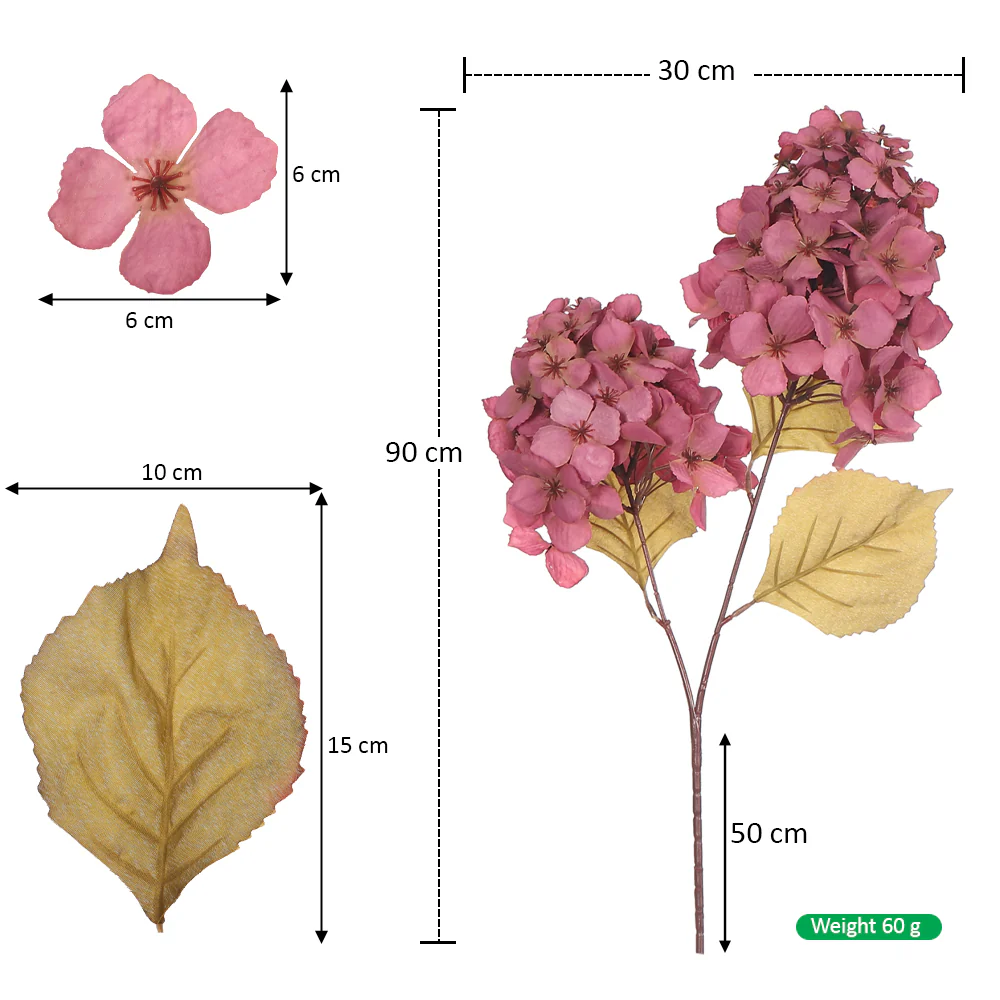 Single Stem Hydrangea Flower without Vase - Image 6