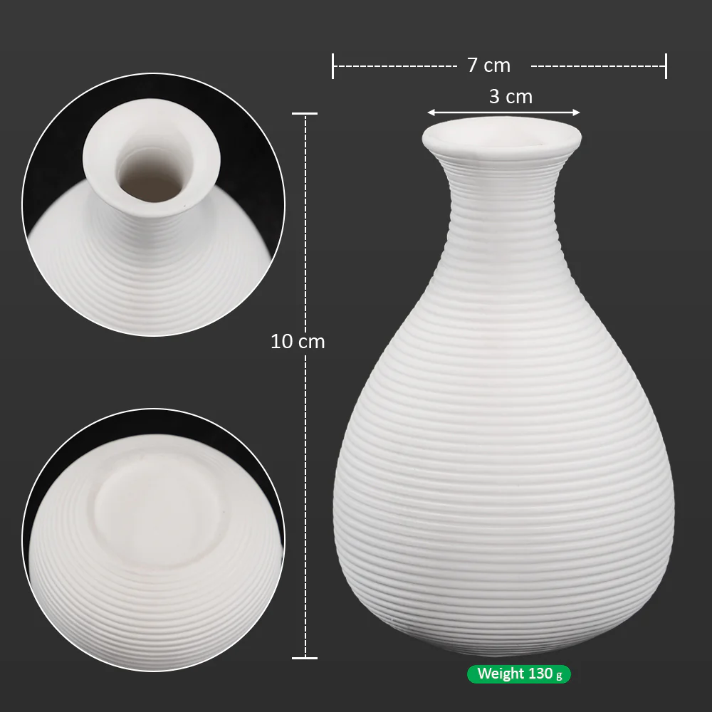 Small Sizes White Ceramic Vase - Image 12