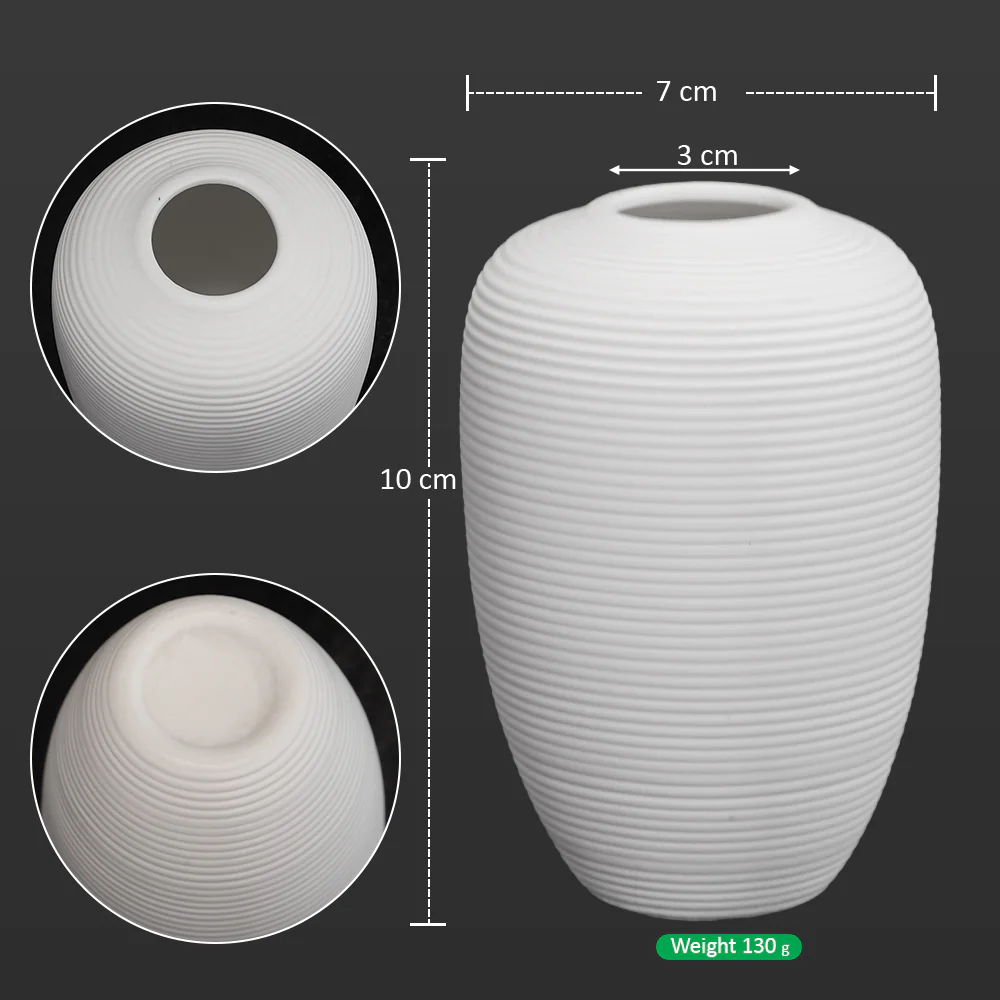 Small Sizes White Ceramic Vase - Image 15