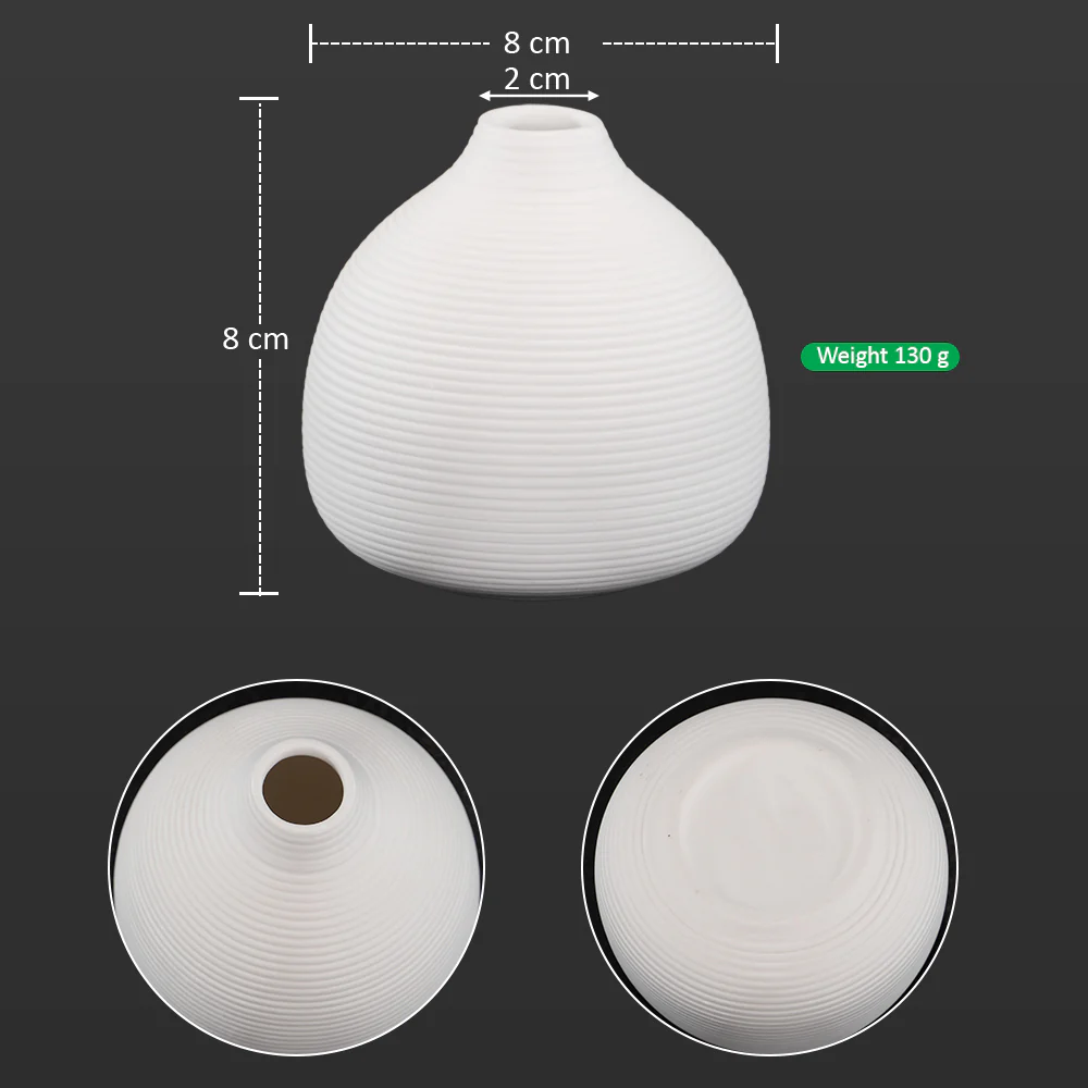 Small Sizes White Ceramic Vase - Image 9