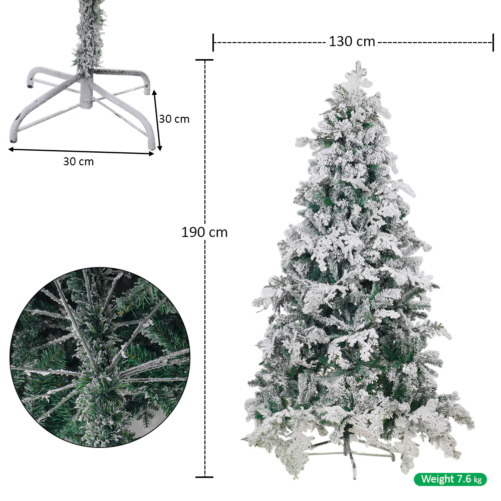 1 Piece Snowy Flocked Christmas Tree ( Chirstmas Tree only, Ornaments not Included) - Image 8