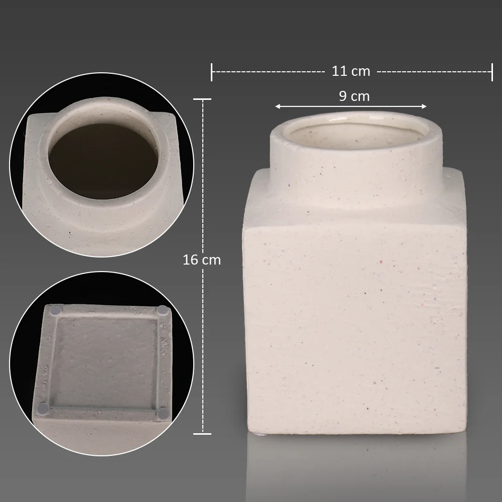 Square Design Decorative Vase - Image 2