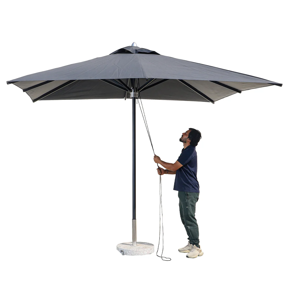 Square Gray Umbrella without Base - Image 2